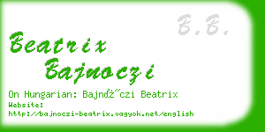 beatrix bajnoczi business card